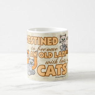 Toekomstige Crazy Cat Lady Funny Gezegde Design Koffiemok