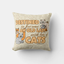 Toekomstige Crazy Cat Lady Funny Gezegde Design Kussen