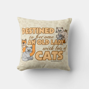 Toekomstige Crazy Cat Lady Funny Gezegde Design Kussen