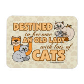 Toekomstige Crazy Cat Lady Funny Gezegde Design Magneet (Horizontaal)