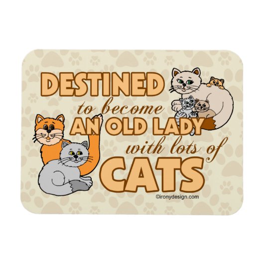 Toekomstige Crazy Cat Lady Funny Gezegde Design Magneet (Horizontaal)