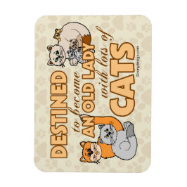 Toekomstige Crazy Cat Lady Funny Gezegde Design Magneet