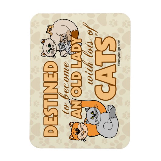 Toekomstige Crazy Cat Lady Funny Gezegde Design Magneet (Verticaal)