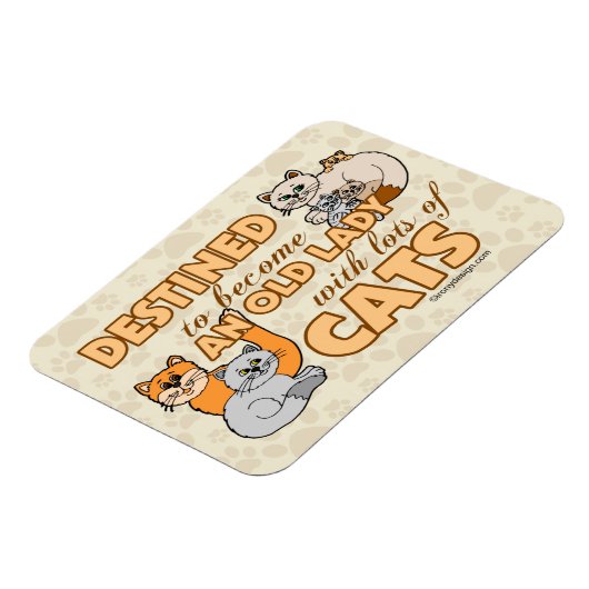 Toekomstige Crazy Cat Lady Funny Gezegde Design Magneet (Linkerzijde)