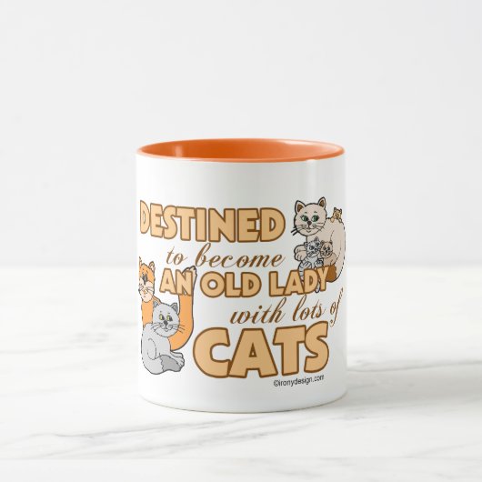 Toekomstige Crazy Cat Lady Funny Gezegde Design Mok (Midden)