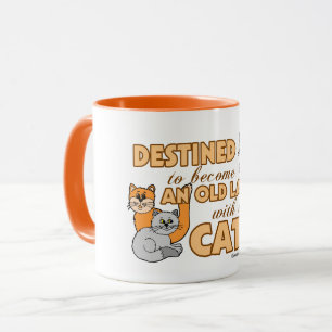 Toekomstige Crazy Cat Lady Funny Gezegde Design Mok