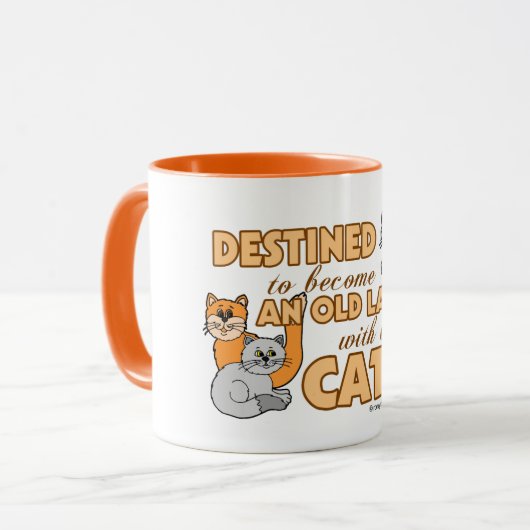 Toekomstige Crazy Cat Lady Funny Gezegde Design Mok (Voorkant links)