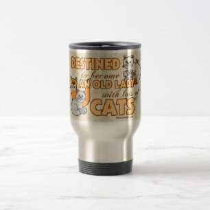 Toekomstige Crazy Cat Lady Funny Gezegde Design Reisbeker