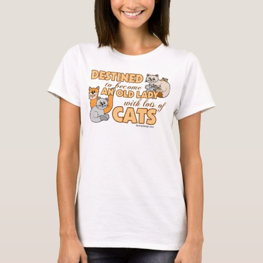 Toekomstige Crazy Cat Lady Funny Gezegde Design T-shirt (Voorkant)