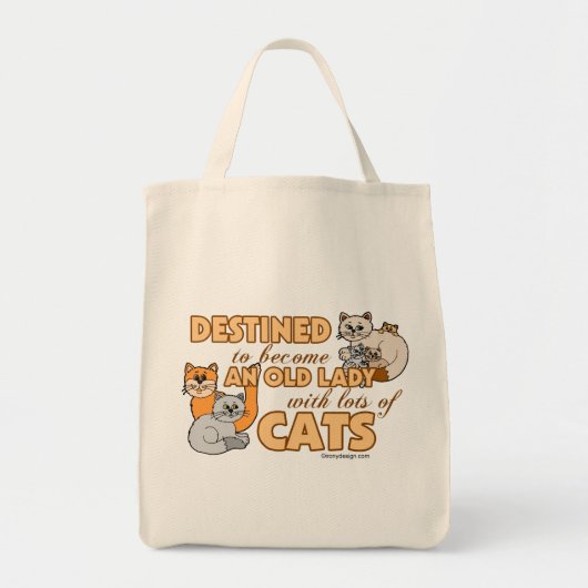 Toekomstige Crazy Cat Lady Funny Gezegde Design Tote Bag (Voorkant)