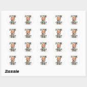 Toekomstige cricketster  ronde sticker (Vel)