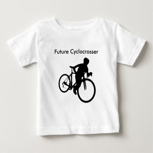 Toekomstige Cyclocrosser baby CX T Shirt (Voorkant)