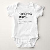 Toekomstige data-analist Grappige data-babyspreuk Romper (Voorkant)