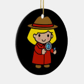 Toekomstige detective / Forensische Wetenschapper Keramisch Ornament (Rechts)