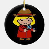 Toekomstige detective / Forensische Wetenschapper Keramisch Ornament (Achterkant)