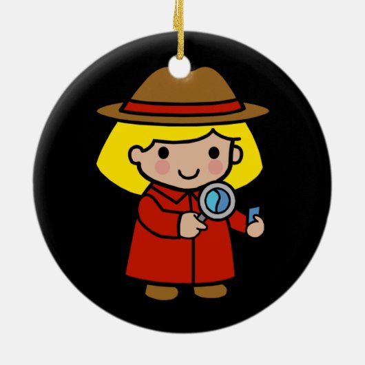 Toekomstige detective / Forensische Wetenschapper  Keramisch Ornament (Achterkant)