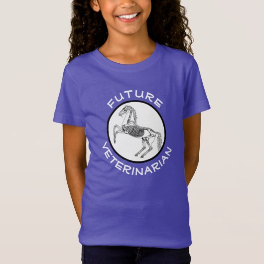 Toekomstige dierenarts en paard Skeleton T-Shirt (Voorkant)