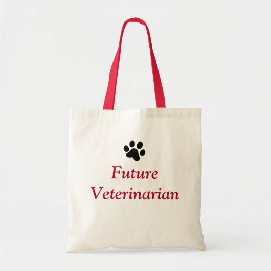 Toekomstige dierenarts met zwarte peul afdrukken tote bag (Voorkant)