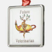 Toekomstige dierenarts metalen ornament (Links)