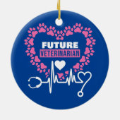 Toekomstige dierenartsen keramisch ornament (Achterkant)