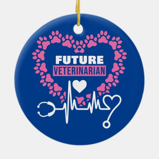 Toekomstige dierenartsen keramisch ornament (Achterkant)