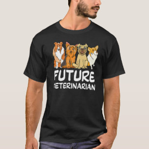 Toekomstige diergeneeskundige veeartsenijdieren t-shirt