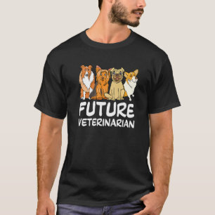 Toekomstige diergeneeskundige veeartsenijdieren t-shirt
