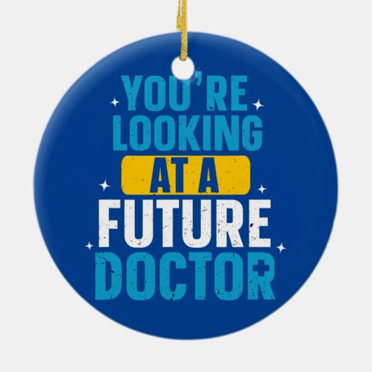 Toekomstige doctoraatsdoctoraatsstudenten keramisch ornament (Achterkant)