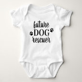 Toekomstige Dog Rescuer Cute Romper (Voorkant)