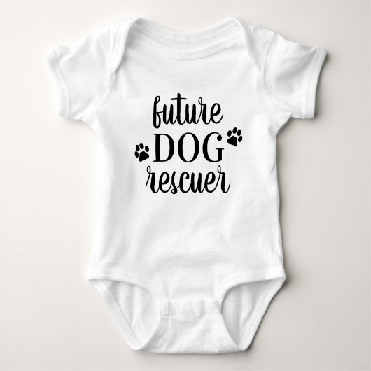 Toekomstige Dog Rescuer Cute Romper (Voorkant)