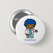 Toekomstige dokter - Boy Ronde Button 5,7 Cm (Voorkant /achterkant)