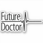 Toekomstige Dokter - EKG Sticker (Voorkant)
