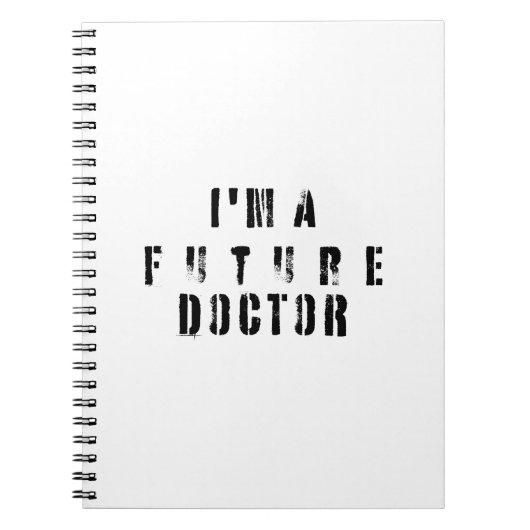 Toekomstige Dokter Grunge Typografie Ontwerp Notitieboek (Voorkant)