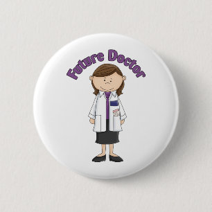 Toekomstige dokter Little Girl Ronde Button 5,7 Cm