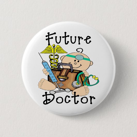 Toekomstige dokter ronde button 5,7 cm (Voorkant)