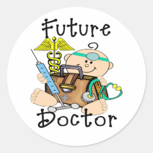 Toekomstige dokter ronde sticker