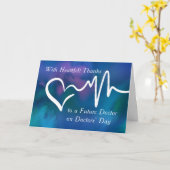 Toekomstige Doktersdag Hartelijke Bedankt Blauw Kaart (Gele Bloem)