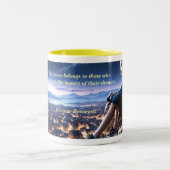 Toekomstige dromen tweekleurige koffiemok (Center)