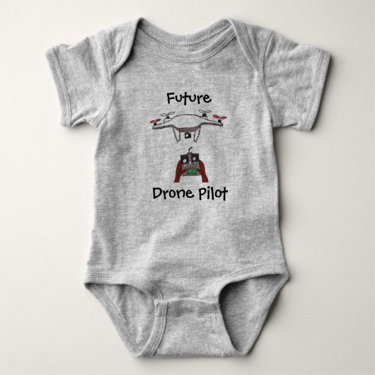 Toekomstige "Drone Pilot"-baby-trolperspringpak Romper (Voorkant)