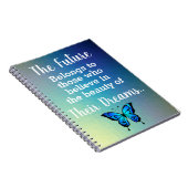 Toekomstige droomprijs met vlinder notitieboek (Rechterzijde)