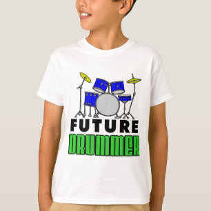 Toekomstige drummer Blue Drum set T-shirt