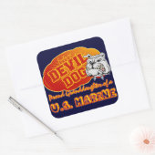 Toekomstige duivel vierkante sticker (Envelop)