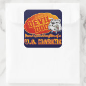 Toekomstige duivel vierkante sticker (Tas)