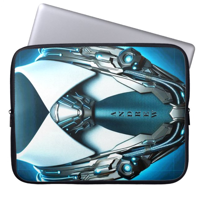 Toekomstige elegantie - 4D-stropdas neopreen lapto Laptop Sleeve (Voorkant)