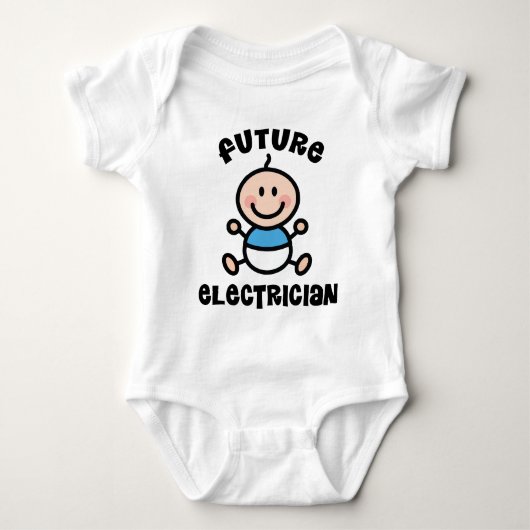 Toekomstige Elektricien Baby Gift Romper (Voorkant)