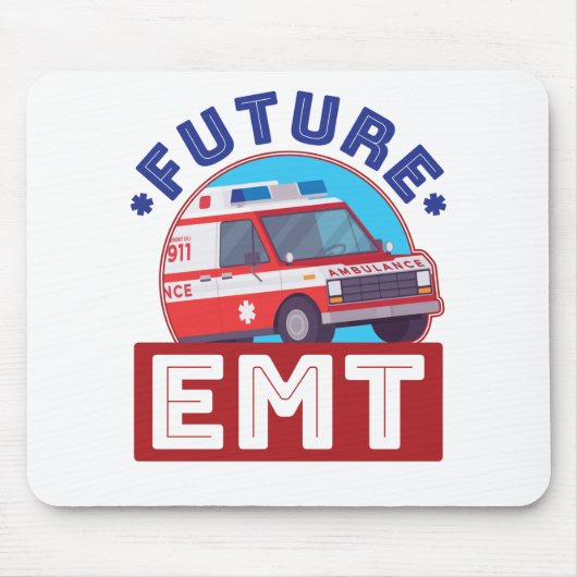 Toekomstige EMT Paramedische Ambulance-driver Muismat (Voorkant)