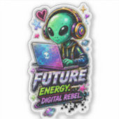 Toekomstige Energie Digitale Rebel ⚡ Sticker (Voorkant)