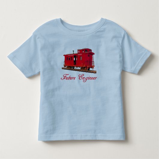 TOEKOMSTIGE ENGINEER-T-SHIRT — RODE CABOOSE KINDER SHIRTS (Voorkant)