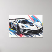 Toekomstige Enthousiasten Raceauto Canvas Afdruk (Voorkant)