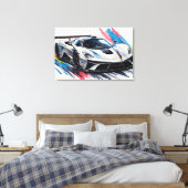 Toekomstige Enthousiasten Raceauto Canvas Afdruk (Insitu (Slaapkamer))